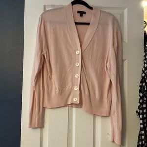 JCREW Pink V-Neck Cardigan